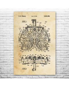 Optometry Phoropter Poster Patent Print
