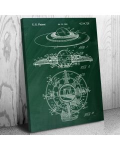 Flying Saucer UFO Patent Canvas Print