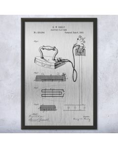 Electric Iron Framed Patent Print
