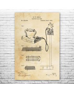 Electric Iron Poster Patent Print