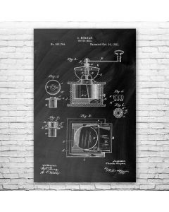 Coffee Grinder Poster Patent Print
