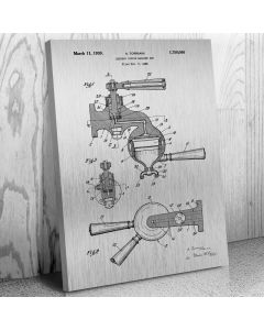 Espresso Machine Dispenser Canvas Patent Art Print