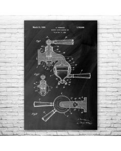 Espresso Machine Poster Patent Print
