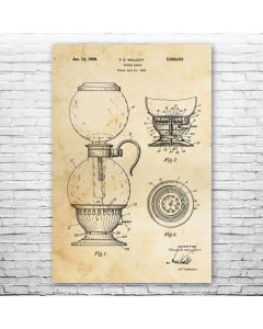Vacuum Coffee Maker Patent Print Poster