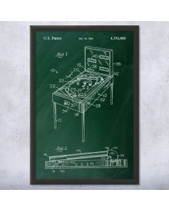 Bally Xenon Pinball Tubeshot Framed Patent Print