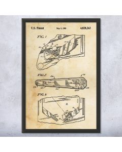 Pinball Flipper Framed Patent Print