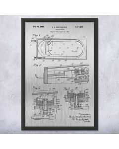 Pinball Tilt Mechanism Framed Patent Print