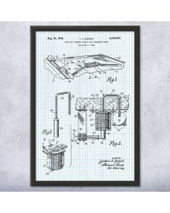 Pinball Ball Release Gate Framed Patent Print