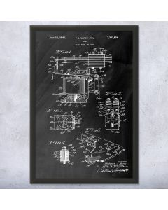 Pinball Relay Framed Patent Print