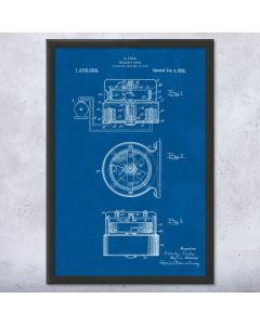 Nikola Tesla Frequency Meter Patent Framed Print