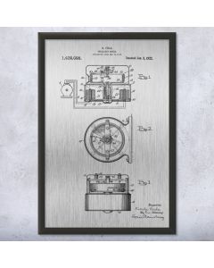 Nikola Tesla Frequency Meter Framed Patent Print