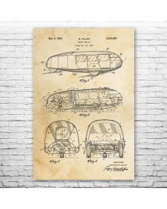 Dymaxion Car Buckminster Fuller Patent Print Poster