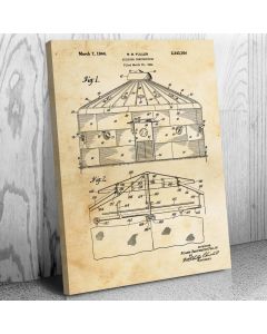 Dymaxion House Buckminster Fuller Canvas Patent Art Print