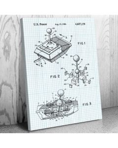 Atari Video Game Joystick Patent Canvas Print