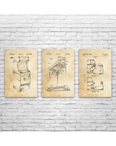 Arcade Patent Posters Set of 3