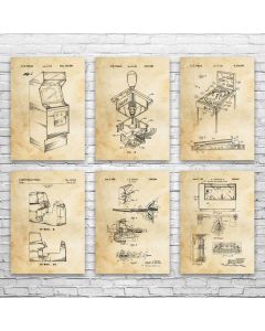 Arcade Patent Posters Set of 6