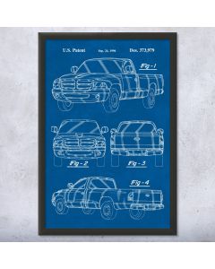 Pickup Truck Patent Framed Print