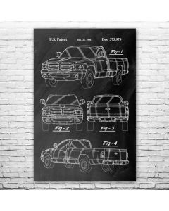 Pickup Truck Poster Patent Print