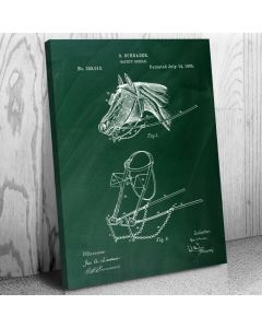 Horse Blinders Bridle Patent Canvas Print