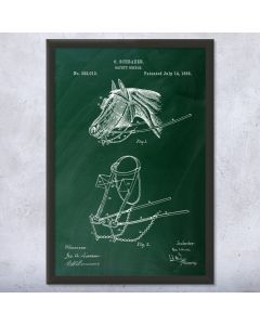Horse Blinders Bridle Framed Patent Print