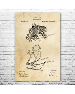 Horse Blinders Bridle Poster Patent Print