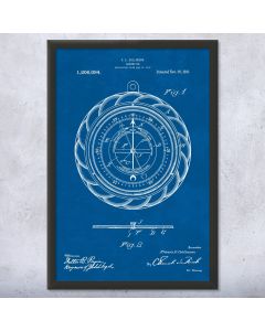 Barometer Guage Patent Framed Print