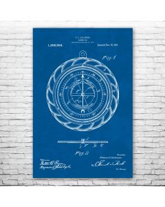 Barometer Guage Poster Patent Print