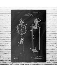 Aneroid Barometer Poster Patent Print