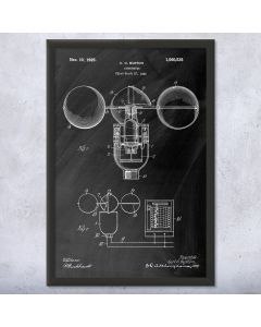 Anemometer Framed Patent Print