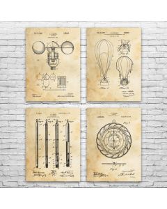 Meteorology Patent Posters Set of 4
