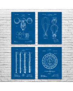 Meteorology Patent Posters Set of 4