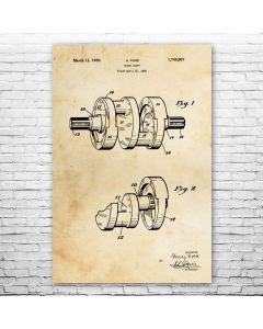 Henry Ford Crank Shaft Patent Print Poster