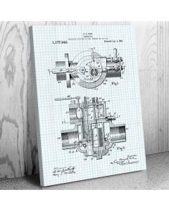 Henry Ford Carburetor Canvas Patent Art Print