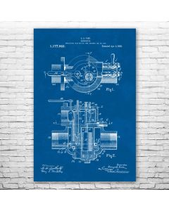 Henry Ford Carburetor Patent Print Poster
