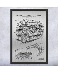Jet Engine Framed Patent Print
