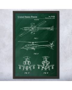 Attack Helicopter Framed Patent Print