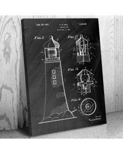 Lighthouse Patent Canvas Print