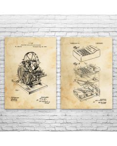 Calculator Patent Prints Set of 2