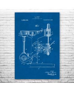 Drill Press Poster Patent Print