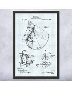 Horse Bridle & Halter Framed Patent Print