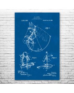 Horse Bridle & Halter Poster Patent Print