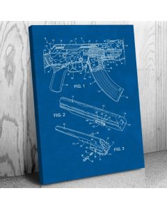 AK-47 Rifle Canvas Patent Art Print