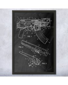 AK-47 Rifle Patent Framed Print