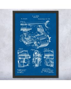Revolver Cylinder Chamber Patent Framed Print