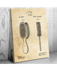 Hair Brush Canvas Patent Art Print