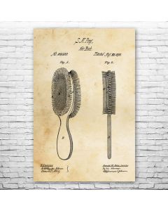 Hair Brush Patent Print Poster