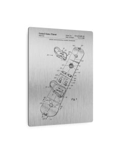 Snowboard Patent Metal Print