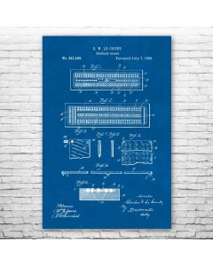 Cribbage Board Poster Patent Print