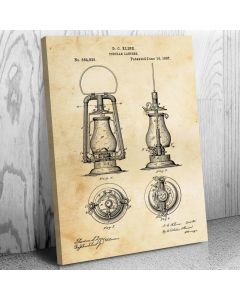 Tubular Lantern Patent Canvas Print