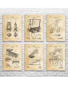 Mining Patent Posters Set of 6